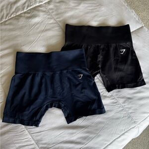 Gymshark Every Day Seamless Shorts, Black and Blue